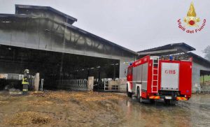 Modena - L'intervento dei vigili del fuoco