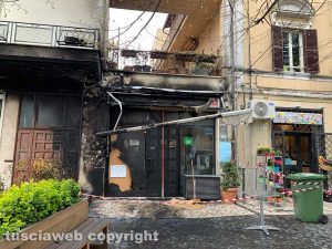 Vetralla - L'incendio al Black out bar a Cura