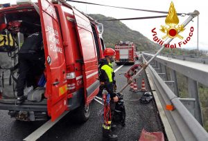 Tivoli - L'intervento dei vigili del fuoco