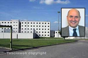 Viterbo - Il carcere di Mammagialla - Nel riquadro: Stefano Anastasia