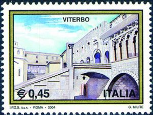 Il francobollo con il palazzo papale