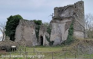 Montefiascone - La chiesa del Riposo bombardata