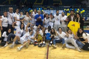 Sport - Pallacanestro - Ants - I festeggiamenti delle viterbesi