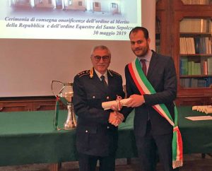 Il capitano Mocavini alla cerimonia