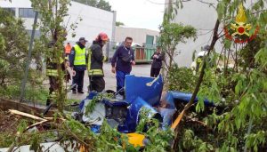 Mantova - L'elicottero precipitato