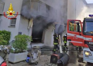 Carpi - L'intervento dei vigili del fuoco