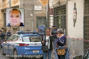 Viterbo - Omicidio in via San Luca - Nel riquadro: Norveo Fedeli