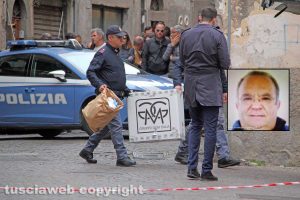 Viterbo - Omicidio in via San Luca - Nel riquadro: Norveo Fedeli