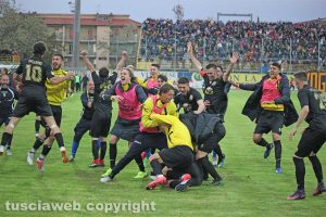 Sport - Calcio - Viterbese - L'esultanza dei gialloblù