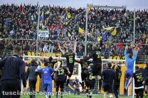 Viterbese-Monza - La festa sotto la curva Nord