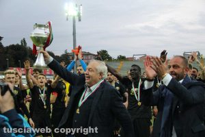 Sport - Calcio - La Viterbese vince la Coppa Italia - I festeggiamenti - Piero Camilli