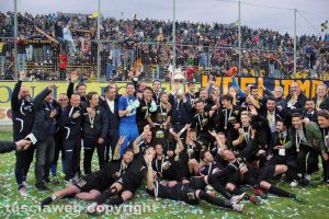 Sport - Calcio - La Viterbese vince la Coppa Italia - I festeggiamenti