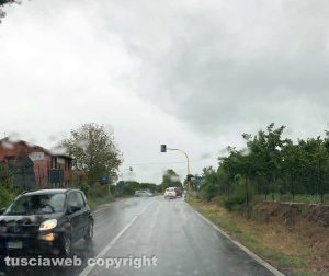 Capranica - Il semaforo sulla Cassia