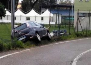 Viterbo - Auto fuoristrada a Santa Barbara