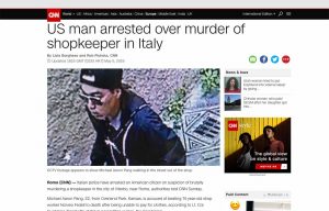 Viterbo - L'omicidio di Norveo Fedeli sui media statunitensi