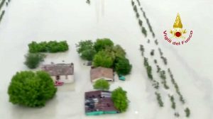 Maltempo - Esonda il fiume Savio a Cesena