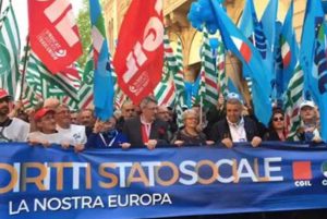 Bologna - Manifestazione dei sindacati