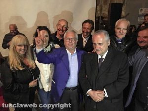 Il presidente della società sportiva Lazio, Claudio Lotito con Regino Brachetti