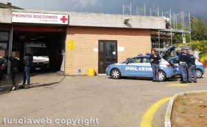 Viterbo - Ospedale Santa Rosa - La polizia al pronto soccorso