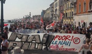 Venezia - La manifestazione contro le grandi navi