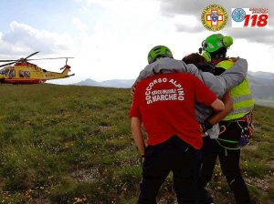 Ascoli Piceno - L'escursionista viterbese soccorsa sul monte Vettore