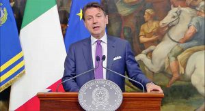 Roma - La conferenza stampa del presidente del consiglio Giuseppe Conte