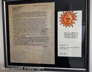 Viterbo - La lettera di José Pacella e la cartolina dei comitati