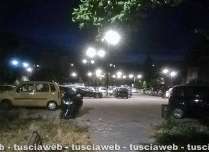 Viterbo - Le luci al parcheggio di Bagnaia