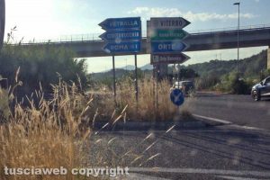 Viterbo - Erba alta all'incrocio