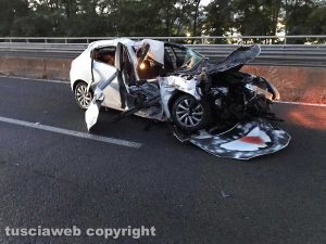 Viterbo - L'incidente sulla Superstrada