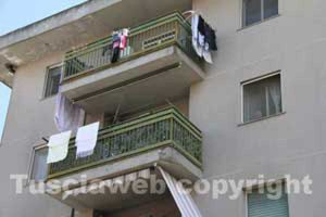 L'appartamento in via Tagete occupato da Tiziana Maccarone