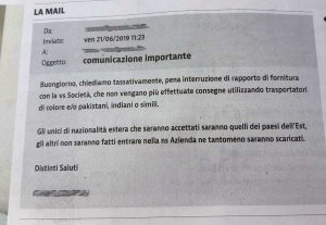 Brescia - La mail pubblicata sul profilo Facebook delle Sentinelle di Milano