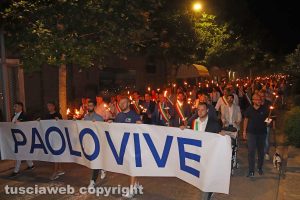 Viterbo - La fiaccolata in onore di Borsellino