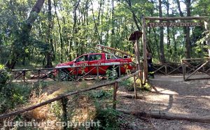 I vigili del fuoco al parco Treja (Immagine di repertorio)