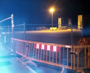 Montalto Marina - Il parcheggio transennato