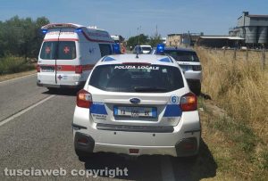 Viterbo - Frontale sulla Tuscanese - 118 e polizia locale