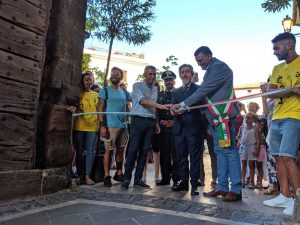 Ischia di Castro - 25 anni della festa "Ama" , Battistoni al taglio del nastro