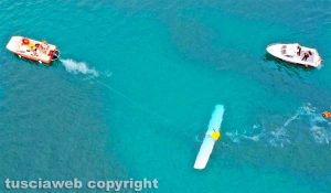 Bolsena - Idrovolante inabissato nel lago - Le operazioni di recupero