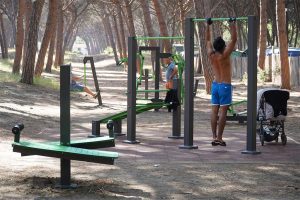 Montalto di Castro - La palestra all'aperto nella pineta comunale