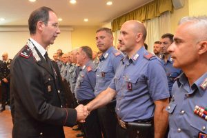 Il generale Marco Minicucci in visita al comando dei carabinieri di Viterbo