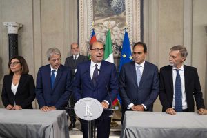 Nicola Zingaretti e la delegazione Pd al Quirinale