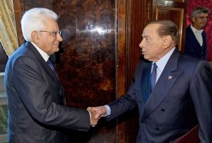 Sergio Mattarella con Silvio Berlusconi