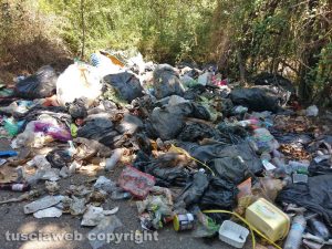 Viterbo - Rifiuti in strada Caselle