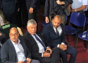 Amatrice - Fusco accanto a Zingaretti