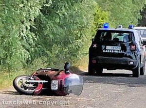 Tuscania - Fuori strada con la moto sulla Martana