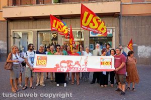 Viterbo - La manifestazione dell'Usb contro le morti di lavoro
