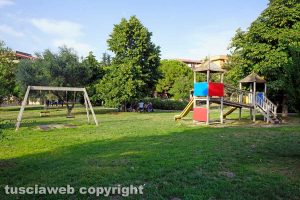 Viterbo - Gli scivoli al parco del Carmine