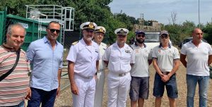 Il direttore marittimo del lazio Vincenzo Leone in visita a Santa Marinella