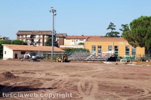 Sport - Calcio - Viterbo - Lavori al campo del Pilastro