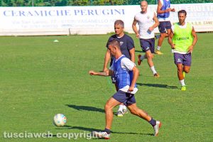 Sport - Calcio - Viterbese - L'allenamento di ieri - Lopez guida la seduta